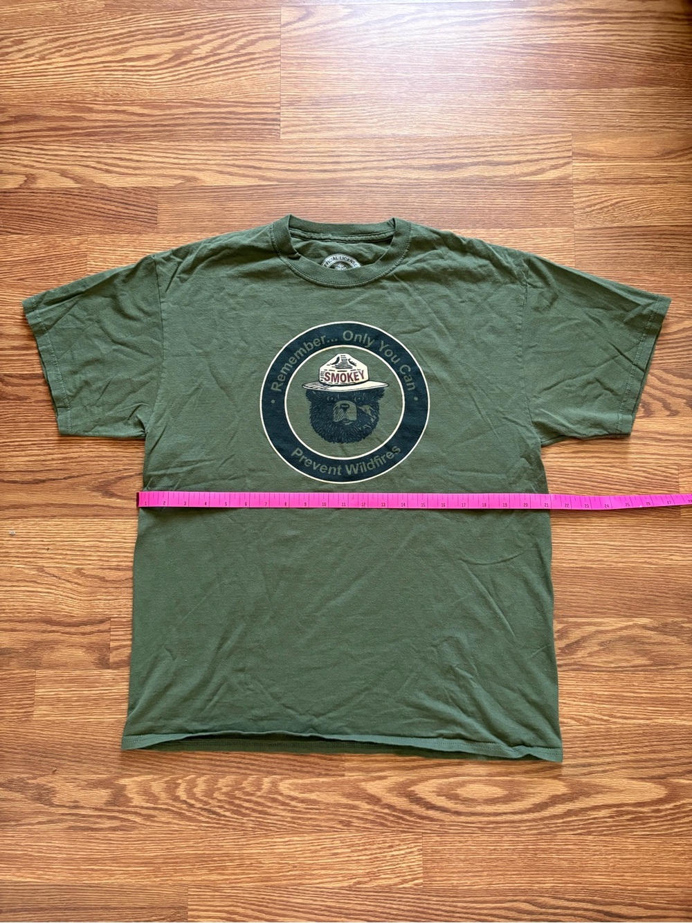 Smokey Bear Olive Green Short Sleeve Graphic Tee